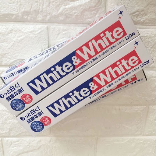 Kem đánh răng White &amp; White Nhật Lion 150g
