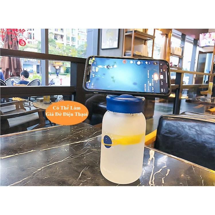 Bình thủy tinh du hành vũ trụ tặng kèm túi chống sốc