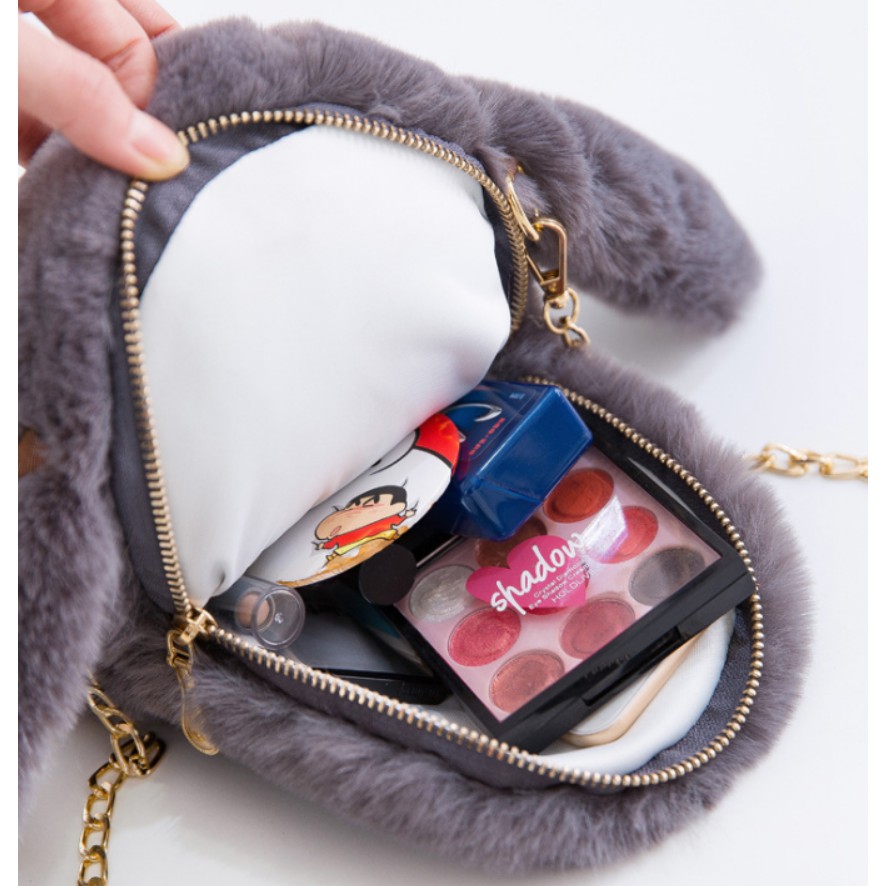 Túi đeo chéo hình thỏ lông vũ💕𝑭𝑹𝑬𝑬𝑺𝑯𝑰𝑷💕hàng Quảng Châu siêu mềm mịn, nhiều màu sắc, đi học, đi chơi, đi du lịch cực xinh | BigBuy360 - bigbuy360.vn