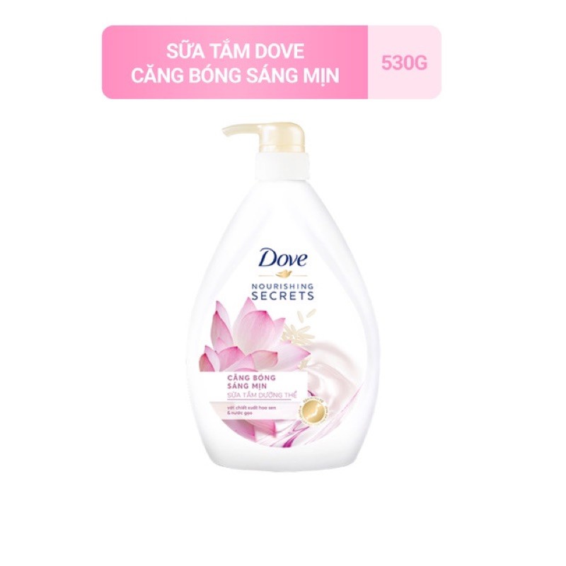 Sữa tắm DOVE 550g căng bóng tươi mới