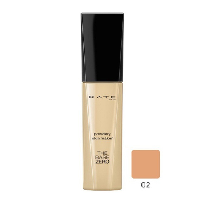 Kem nền kiềm dầu Kanebo Kate Powdery Skin Maker Zero SPF15, siêu che phủ vết thâm, nám, tàn nhang, mỏng mịn, tự nhiên