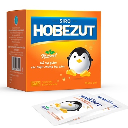 Siro HOBEZUT hộp 20 ống - Hỗ trợ giảm các triệu chứng ho, cảm
