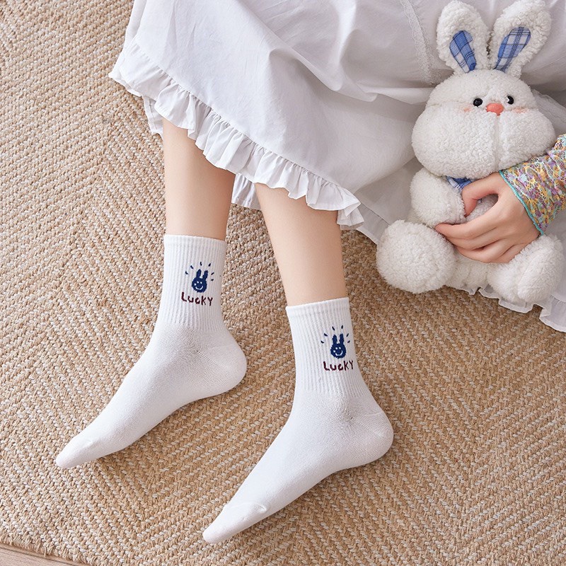 Tất Nữ Cổ Cao Tông Trắng Hình Thú Cute Phong Cách Hàn Quốc tcc4