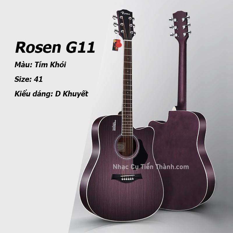 Đàn Guitar Acoustic Rosen G11 gỗ Thịt 100% CHÍNH HÃNG BH 12 tháng.