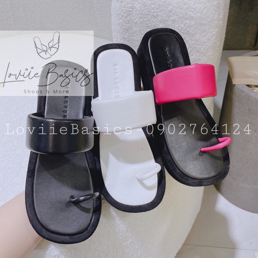 DÉP XUỒNG NỮ LOVIIE BASICS - GIÀY BÁNH MÌ ĐẾ XUỒNG - DÉP THỜI TRANG QUAI NGANG TRƠN D211013 D220560