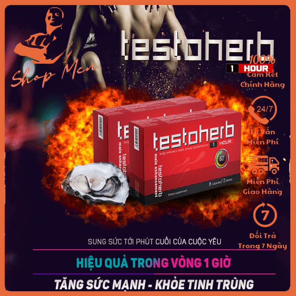Viên Uống Testoherb 1 Hour Tăng Cường Sinh Lý Dành Cho Nam (Che Tên Khi Giao)