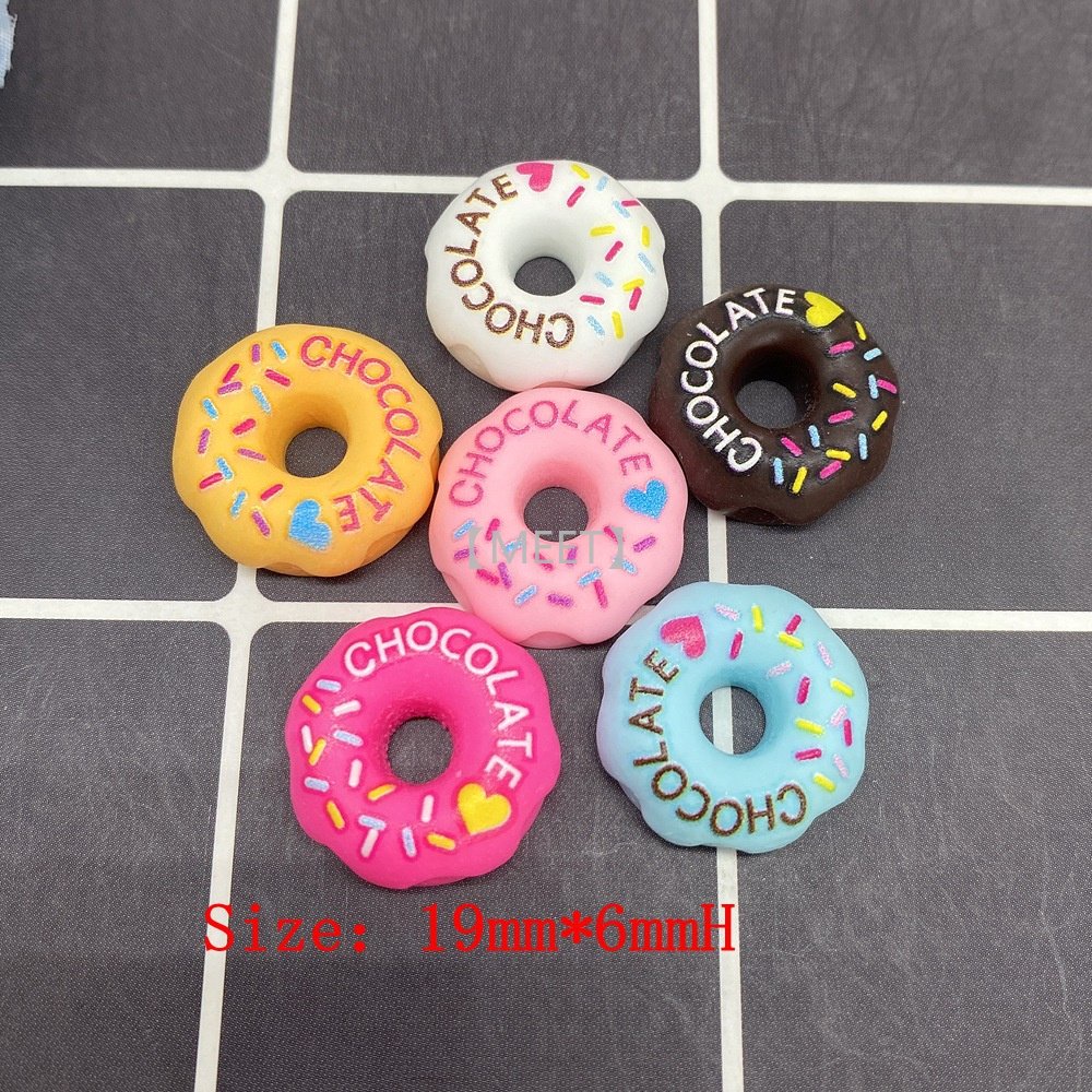 1 Gói Vật Liệu Resin Hình Bánh Donut Làm Trang Sức Thủ Công DIY