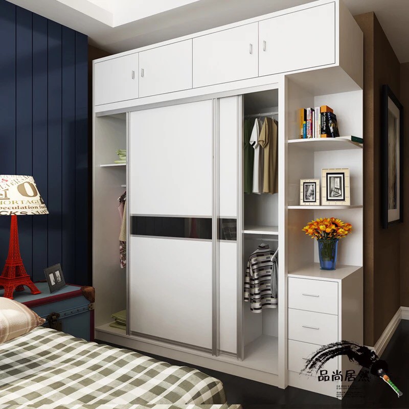 Tủ Quần Áo 2 Cánh Lùa Màu Trắng Hiện Đại - TA226 - ĐỒ GỖ NHÀ TÔI