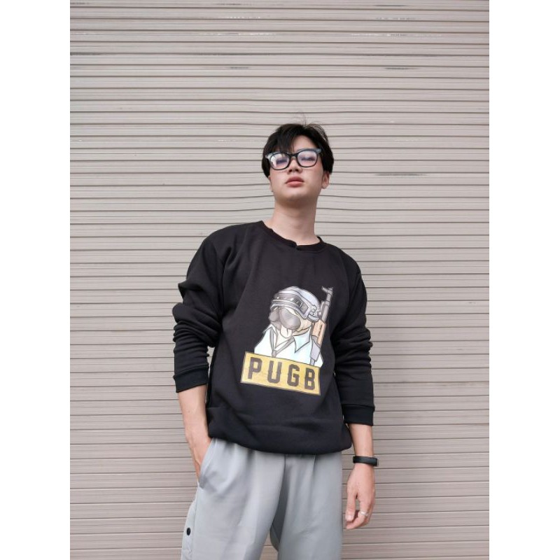 [Ấm như ôm gấu] Áo nỉ Sweater thu đông Pubg form suông rộng unisex nam nữ, cổ tròn, chất nỉ bông | BigBuy360 - bigbuy360.vn