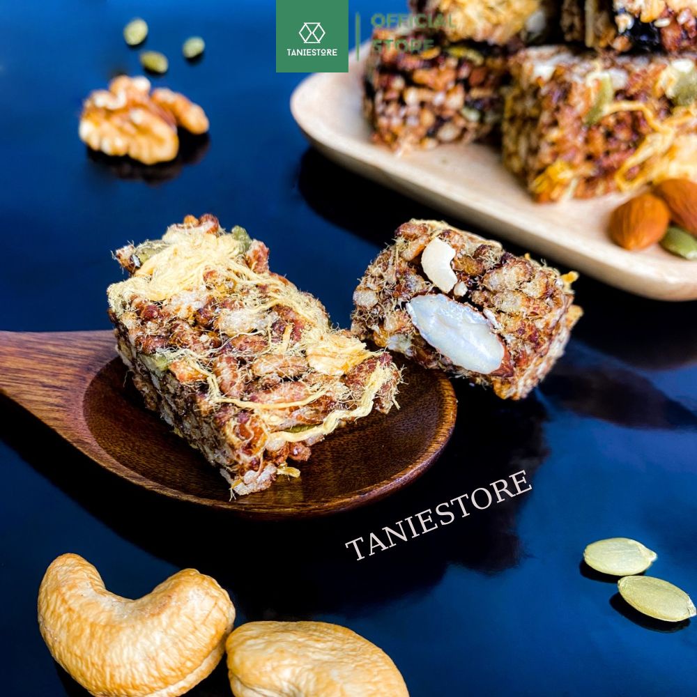 Bánh thanh gạo lứt chà bông ngũ cốc rong biển eatclean tăng cơ ngon bổ dưỡng Tanie Healthy Food