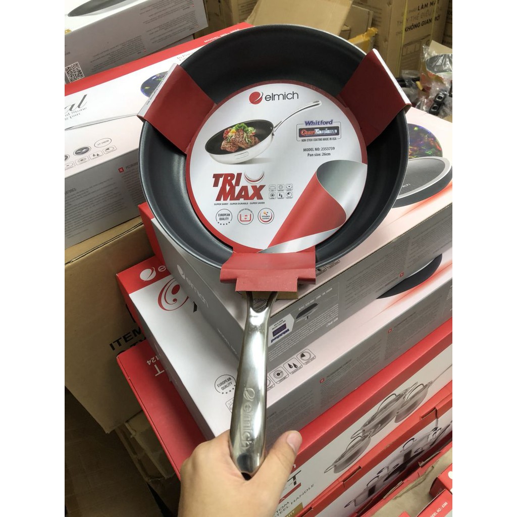 Chảo inox cao cấp 2 lớp đáy liền Trimax 20cm