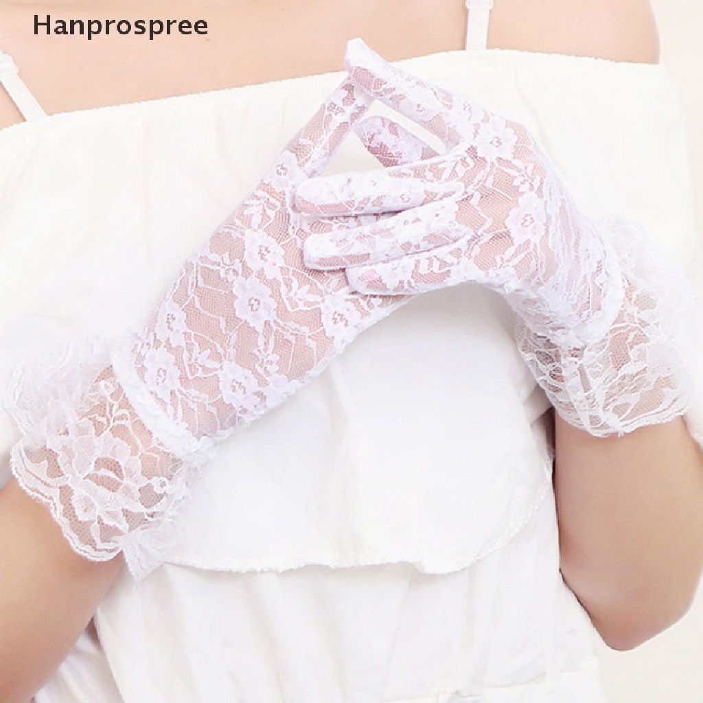 Găng Tay Chống Nắng Siêu Mỏng Phối Ren Thoáng Khí Cho Cô Dâu