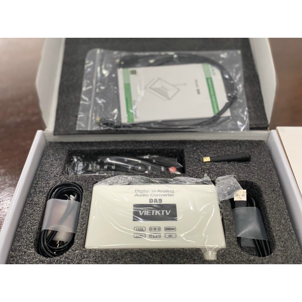 DAC VietKTV DA9 xử lý âm thanh - Chuyển đổi Quang sang AV, USB , Bluetooth Hàng chính hãng, Chuyển quang VietK DA9S