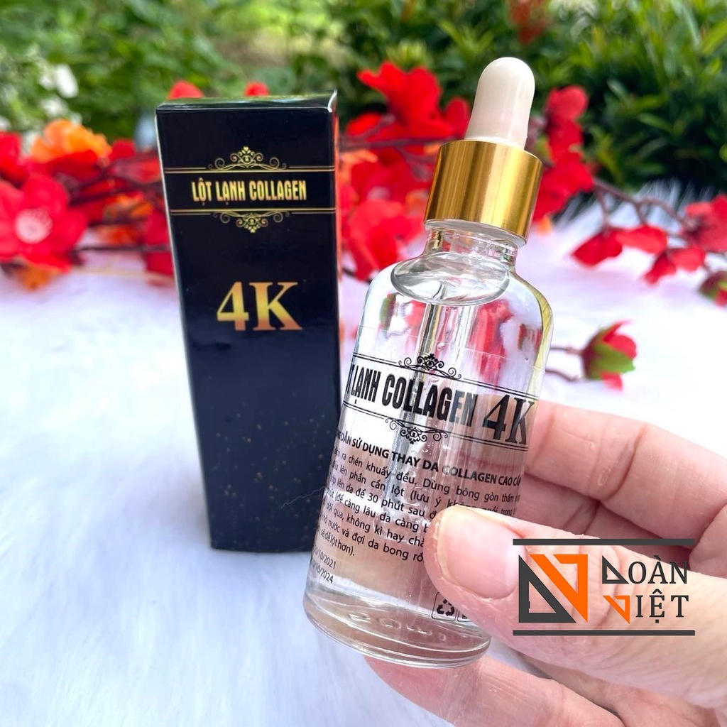 Nước LỘT LẠNH COLLAGEN 4K (nước thay da sinh học) . Mảng to, không bỏng rát da, không đau không sót , Bật Tone da ngay