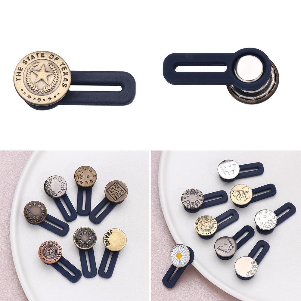 Borag Set 4 Nút Kim Loại Có Thể Thu Gọn Cho Quần Tây