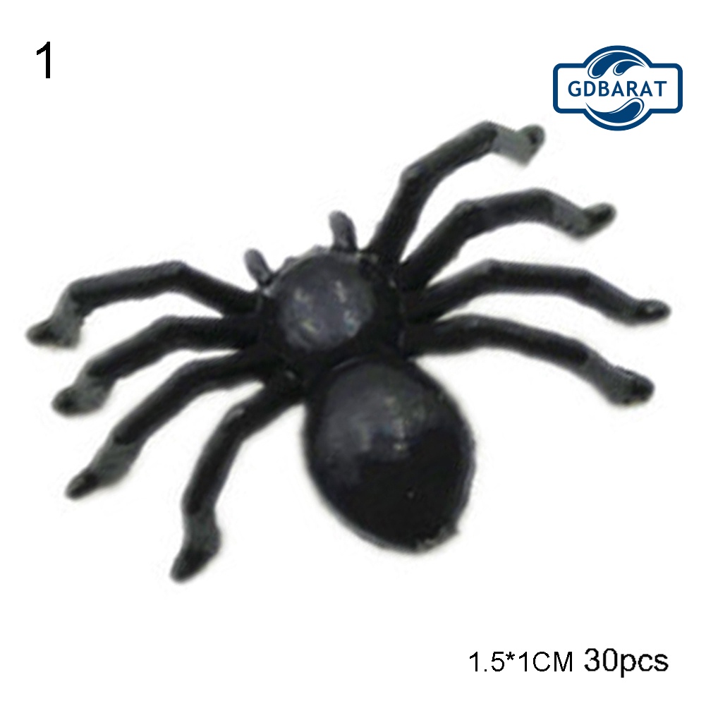 Bộ 30 Con Nhện Nhựa Mini Dùng Trang Trí Halloween