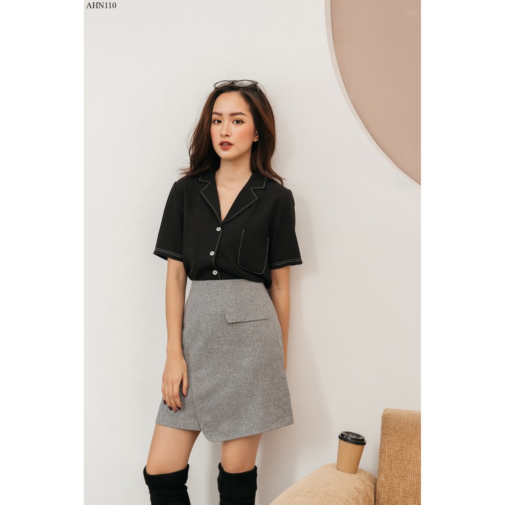 Áo sơ mi pizama trần chỉ túi ngực TIIN STORE AHN110 | BigBuy360 - bigbuy360.vn