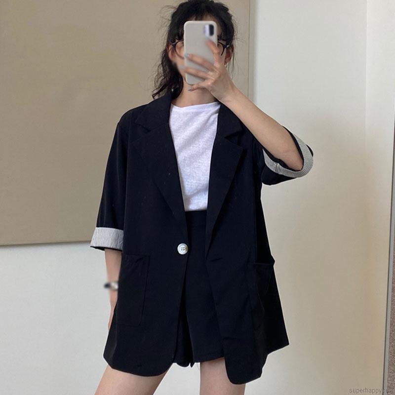 Áo Khoác Blazer Nữ Họa Tiết Sọc Thời Trang