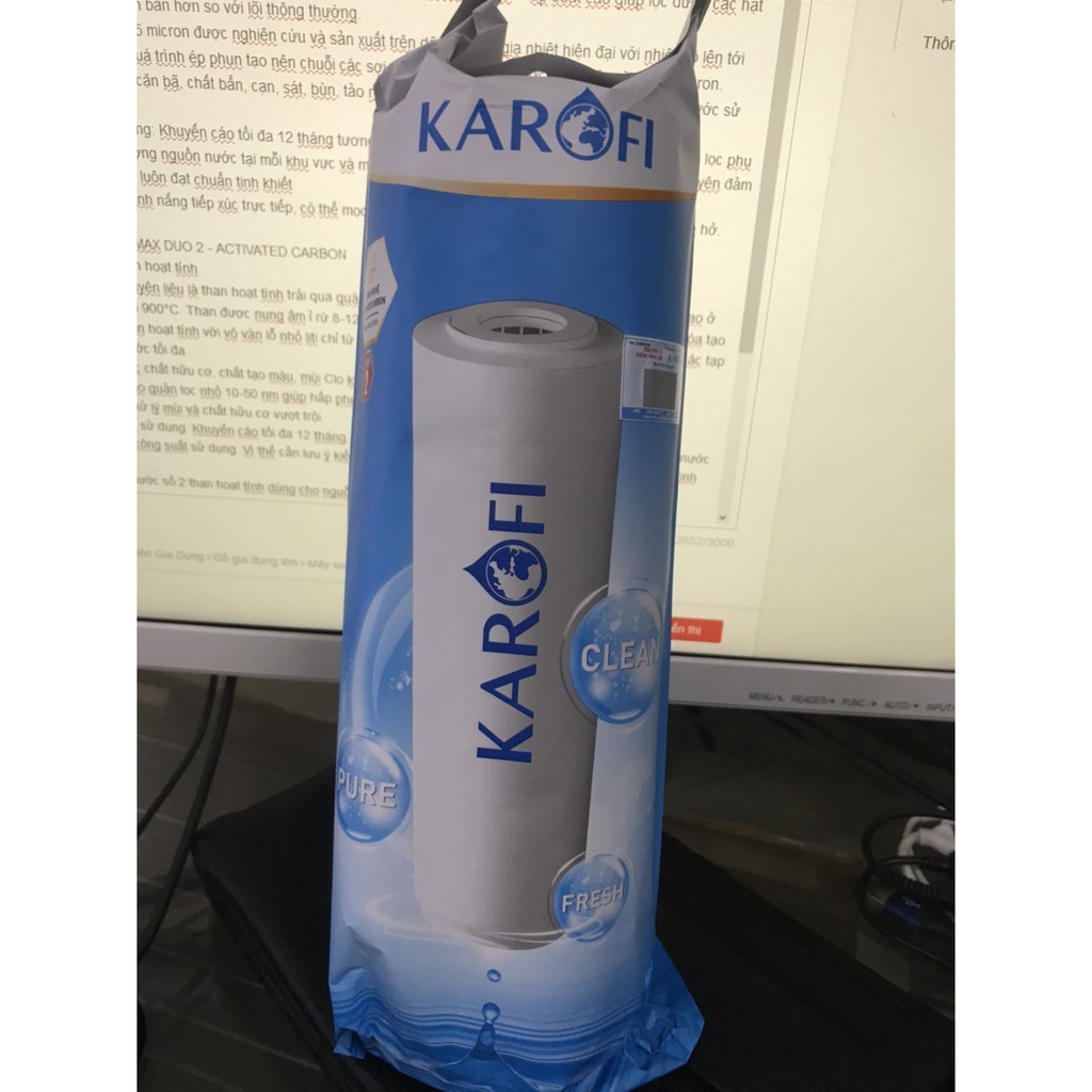 [CHÍNH HÃNG] Bộ 3 lõi lọc nước karofi 123 Smax Duo lọc thô dùng cho máy lọc nước RO Karofi Kangaroo