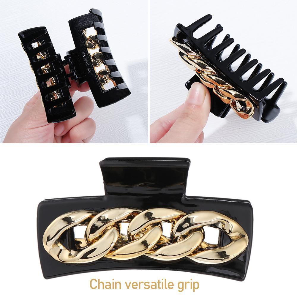 Kẹp Tóc Càng Cua Phối Dây Xích Thời Trang Cho Nữ