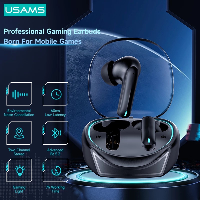 Usams Cặp Tai Nghe Gaming Không Dây Âm Thanh HiFi Sống Động Chất Lượng Cao