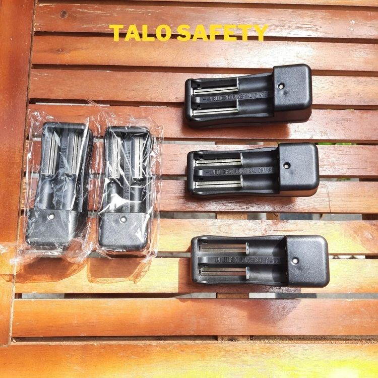 Sạc 2 khe pin 18650 16340 14500, 26650 cho đèn pin siêu sáng quạt mini