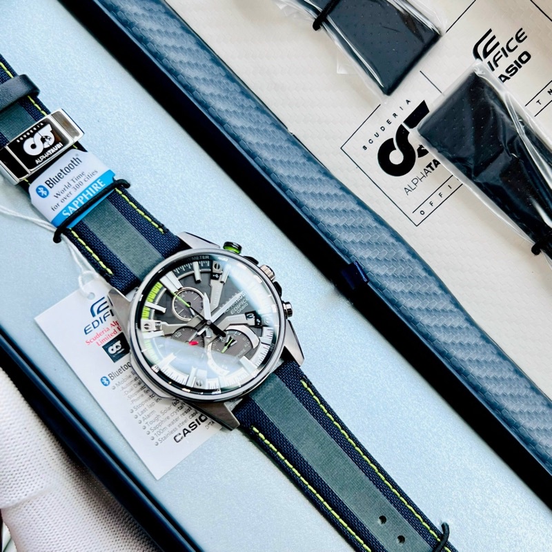 Đồng hồ nam dây da Casio Edifice EQB-1200AT-1A