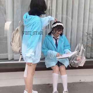 Áo Khoác Hoodie FORM RỘNG KHÓA KÉO XANH MINT Unisex - VIET_STAR
