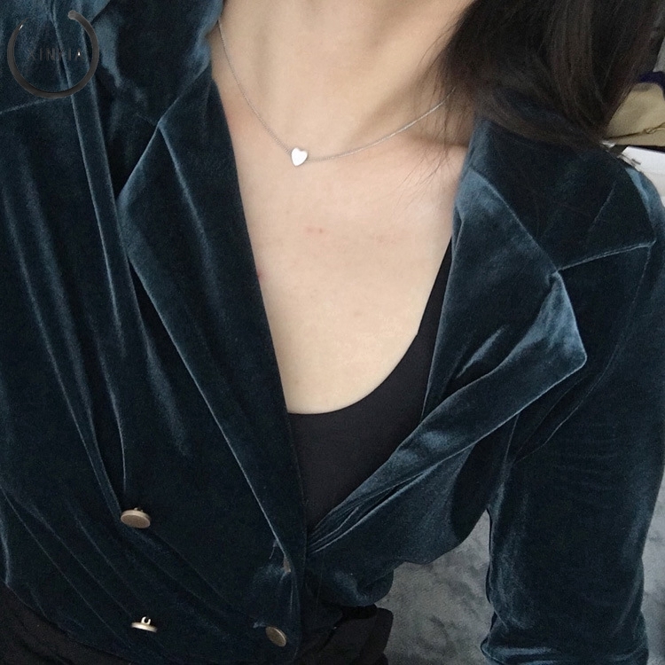 Vòng cổ mạ vàng mặt hình trái tim phong cách Valentine dễ thương