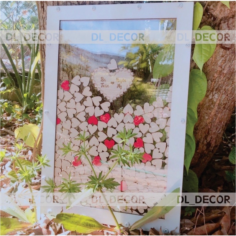 Hộp thả tim dáng vuông phong cách Vintage