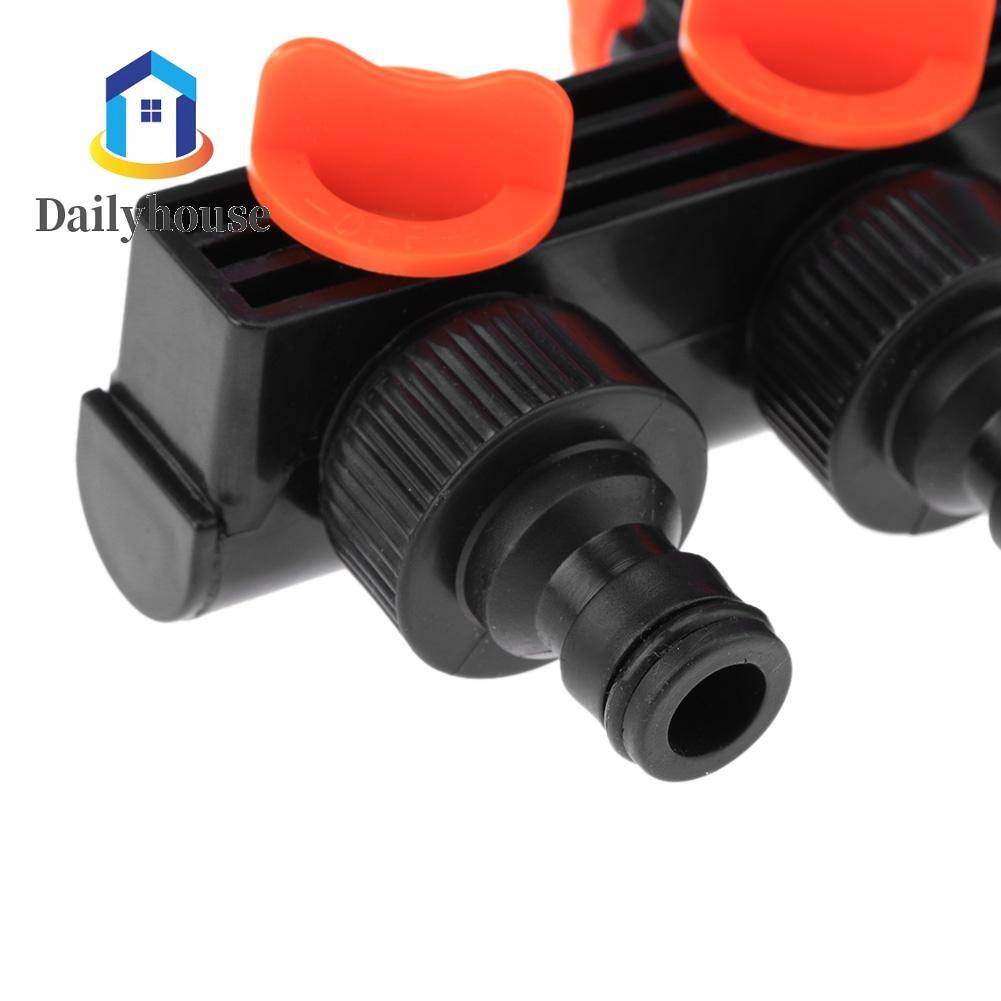 4 Way Faucet Connectors Hose Pipe Splitter Drip Irrigation Garden Watering