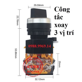 Công tắc xoay 3 vị trí phi 22