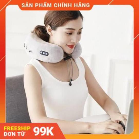 [FreeShip99K] Gối Massage Vòng Cổ Chữ U 360 Đa Năng - Hỗ Trợ Mát Xa Vùng Cổ Vai Gáy