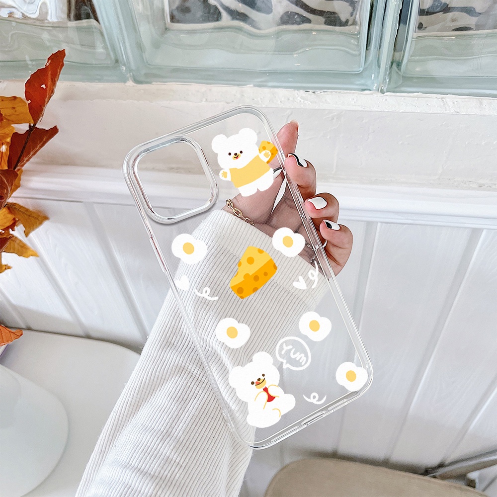 Ốp Điện Thoại Tpu Mềm In Hình Gấu Hoạt Hình Cho iPhone 11 12 13 pro Max XS X XR XS Max 7 8 6 6s plus 4 5 SE 2020