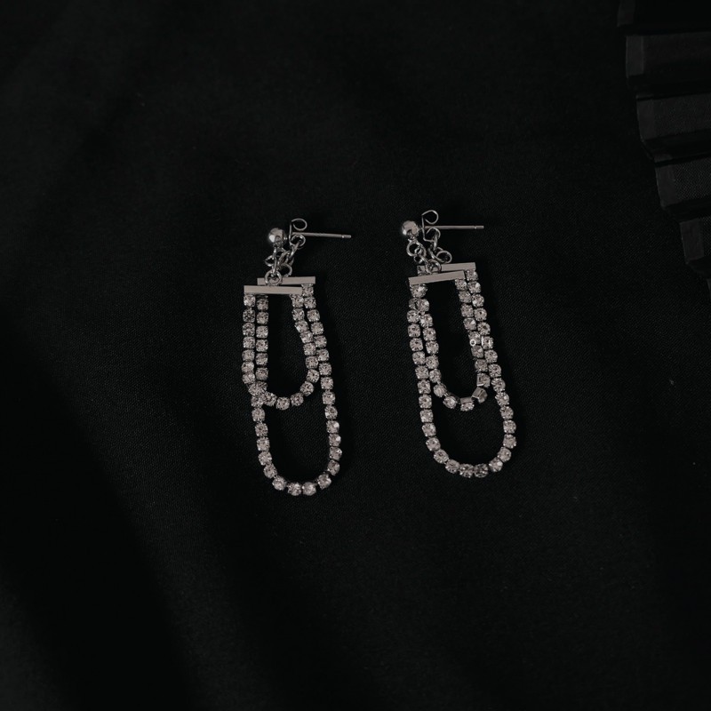 Bông Tai Đính Đá Lấp Lánh Thời Trang Dành Cho Nữ