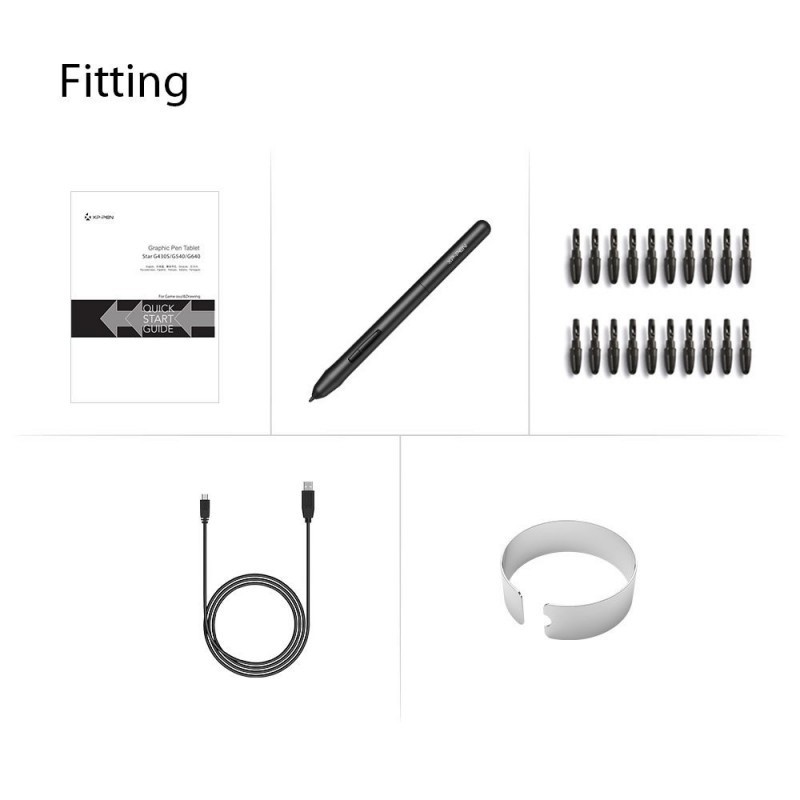 Bảng vẽ máy tính XP-Pen G640 - Bảng vẽ đồ họa XP Pen G640 kèm bút vẽ không cần pin và 20 ngòi dự phòng