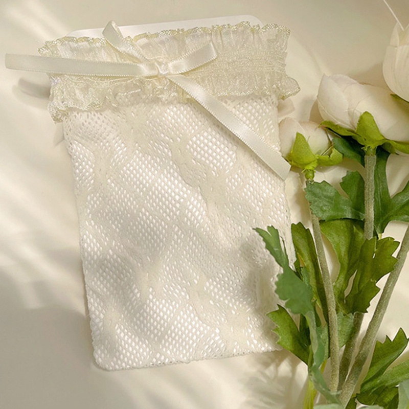 Vớ Lưới Phối Ren Đính Nơ Ruy Băng Dài Qua Gối Phong Cách Lolita Nhật Bản Ngọt Ngào Cho Nữ