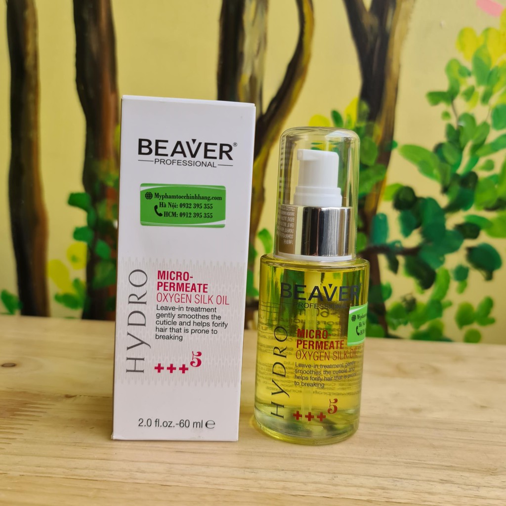 Dầu dưỡng tóc hàn gắn biểu bì tóc Beaver Hydro Micro-Permeate Oxygen Silk Oil 60ml