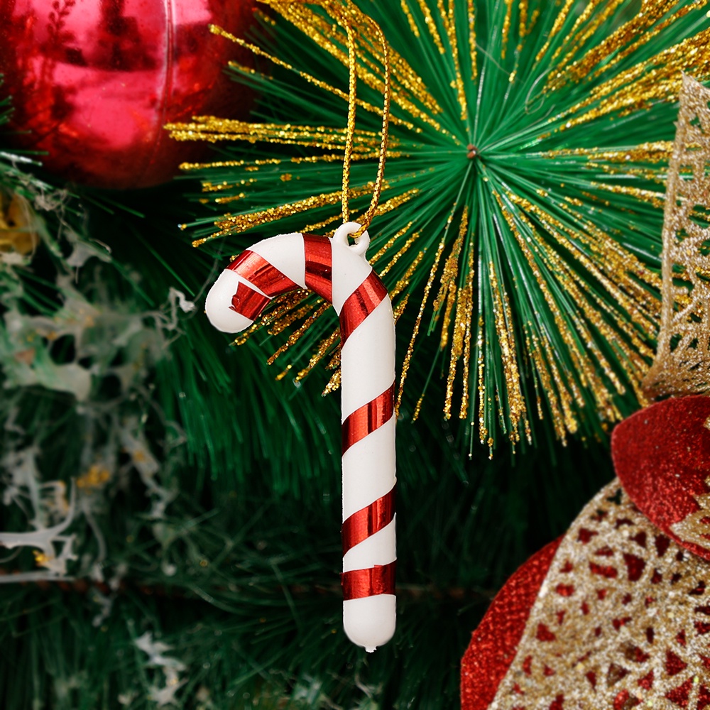 Set 12 Cây Gậy Nhựa Nhiều Màu Tùy Chọn Dùng Trang Trí Cây Thông Noel Vào Lễ Giáng Sinh Đẹp Mắt