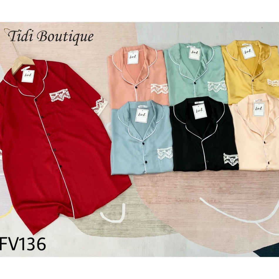 Đầm ngủ lụa Satin cổ pijama dáng suông trơn nhiều màu phối ren chất mát lịm🍀[HÀNG ĐẸP CHUẨN][ẢNH THẬT +VIDEO] | BigBuy360 - bigbuy360.vn