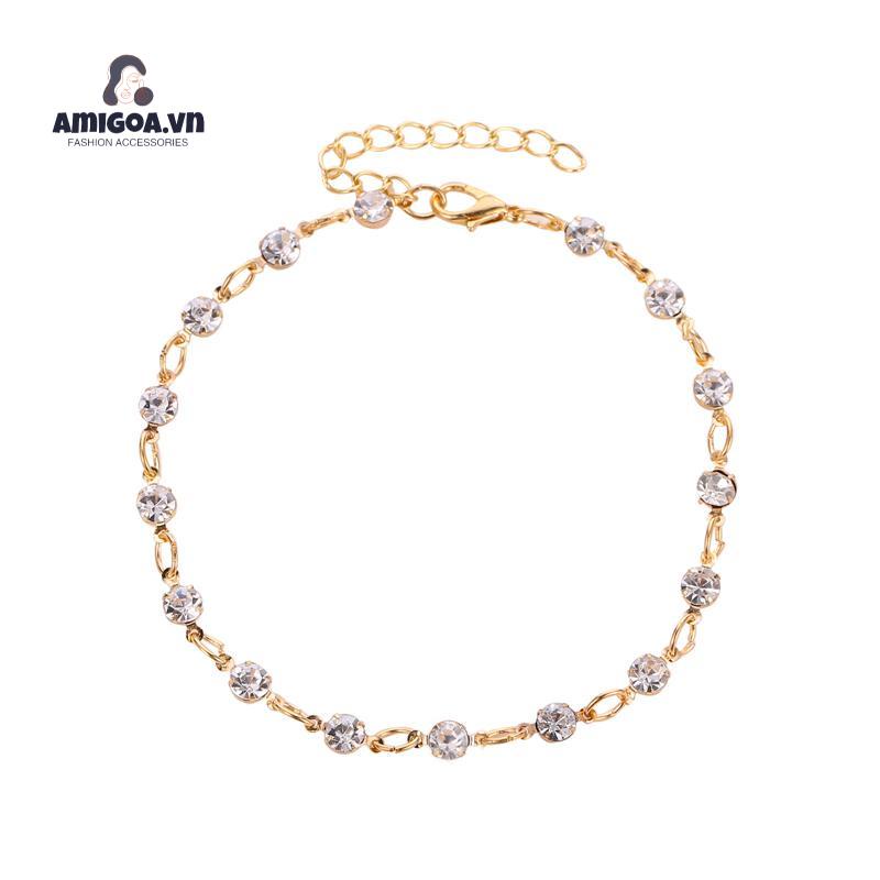 ✨✨Lắc Chân Đính Đá Trong Suốt Đơn Giản Dành Cho Nữ