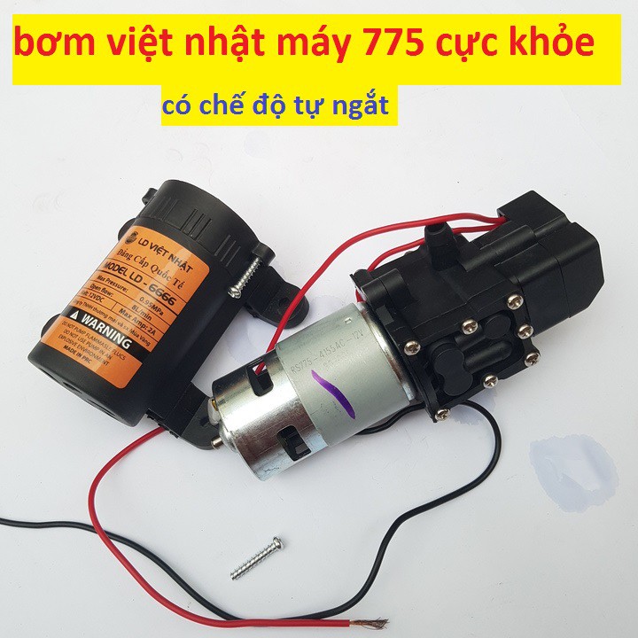 Máy bơm tăng áp mini 12v, bơm phun sương 12V - máy bơm phun sương 12v
