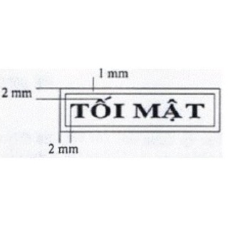 on dấu TỐI MẬT (Chuẩn thông tư 24/2020/TT-BCA)