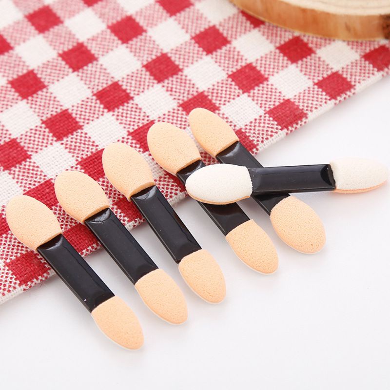 50 Cọ Mút Hai Mặt Bằng Nhựa Resin Dùng Một Lần Cho Đánh Phấn Mắt
