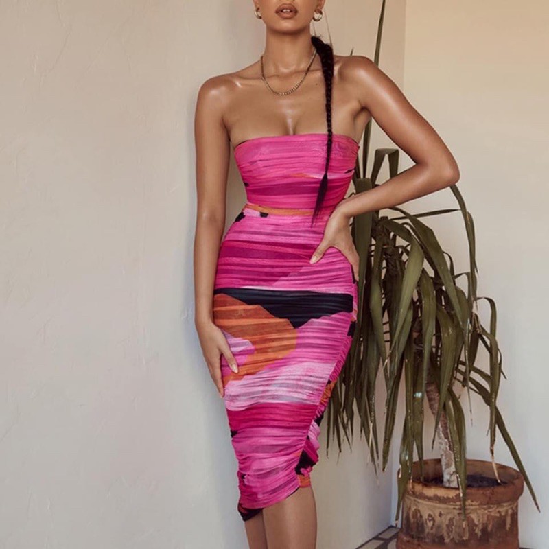 Đầm ống màu ông hồng 💥CAO CẤP💥 váy nữ thiết kế độc lạ - sexy gợi cảm | BigBuy360 - bigbuy360.vn