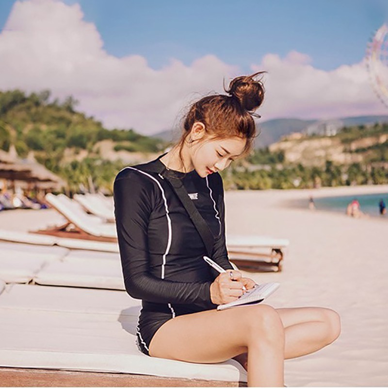 Bikini 2 Mảnh Đùi Quảng Châu Đồ Bơi Nữ Dài Tay Đồ Bơi Nữ Chất Đẹp Tặng Kèm Mút Lót Ngực Cực Xinh QP018 | BigBuy360 - bigbuy360.vn