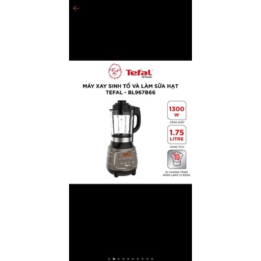 Máy xay sinh tố và làm sữa hạt Tefal BL967B66