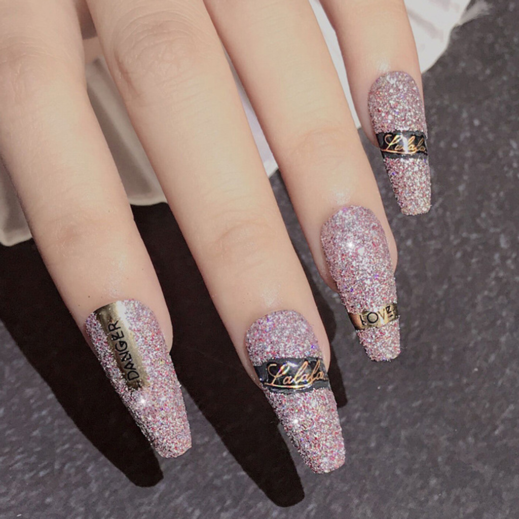 [Hàng mới về] Set 2 Lọ Bột Kim Tuyến Chất Lượng Cao Chuyên Dùng Để Trang Trí Móng Tay Nghệ Thuật