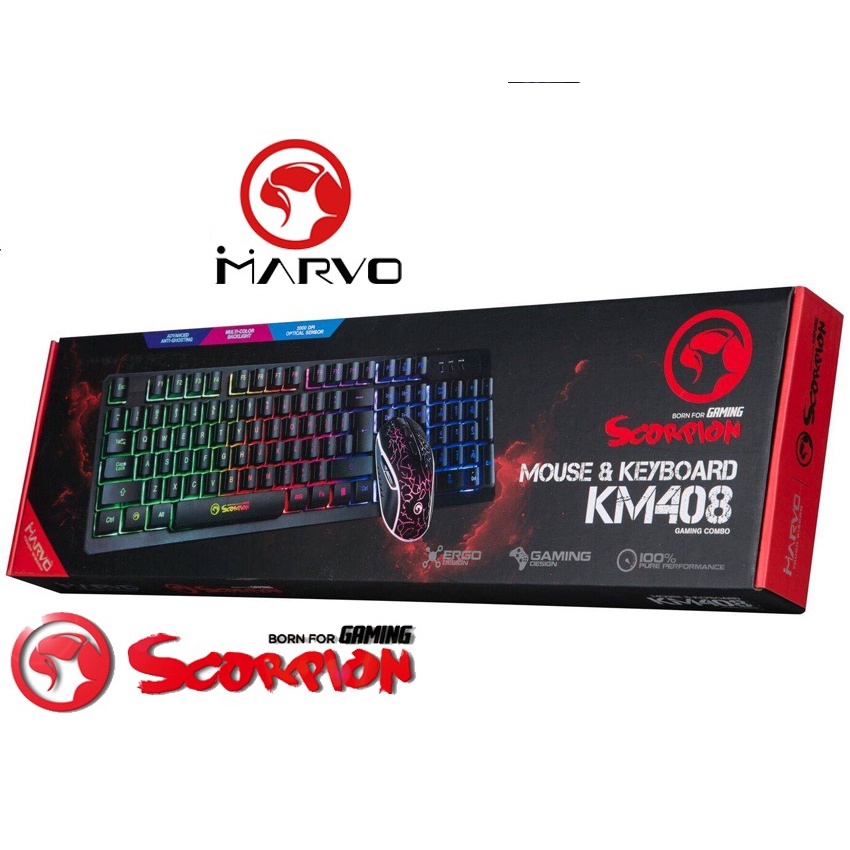 Bàn phím và chuột Game thủ Led 7 màu ( MARVO)