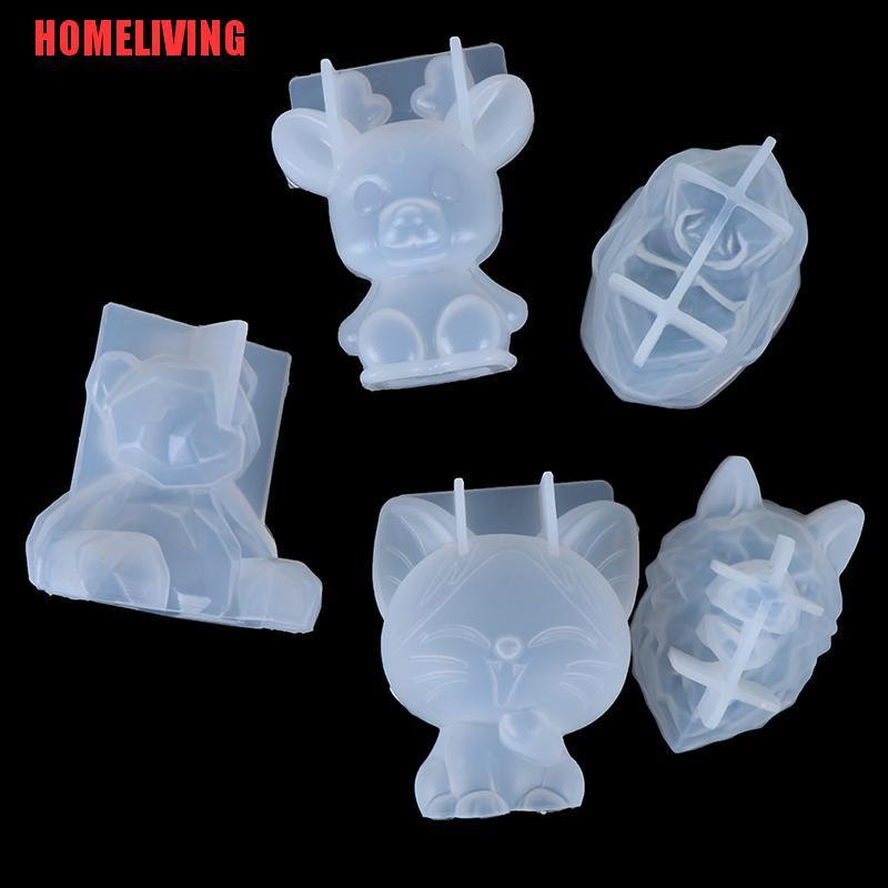 [HOMELIVING] Khuôn silicone Hình Gấu Hình Học DIY Âm Thanh Nổi Trang Trí Gương
